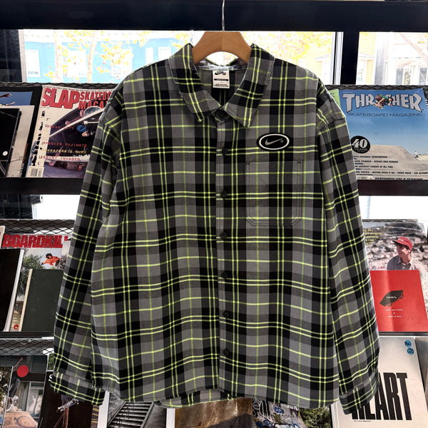 Koston Button Up Flannel (Grey/Green) 510 Skateboarding