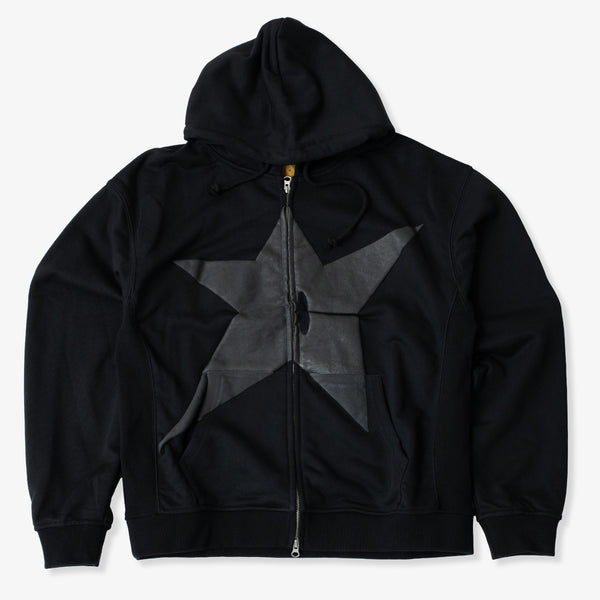 Puff Print Zip Hoodie (Black) - 510 Skateboarding