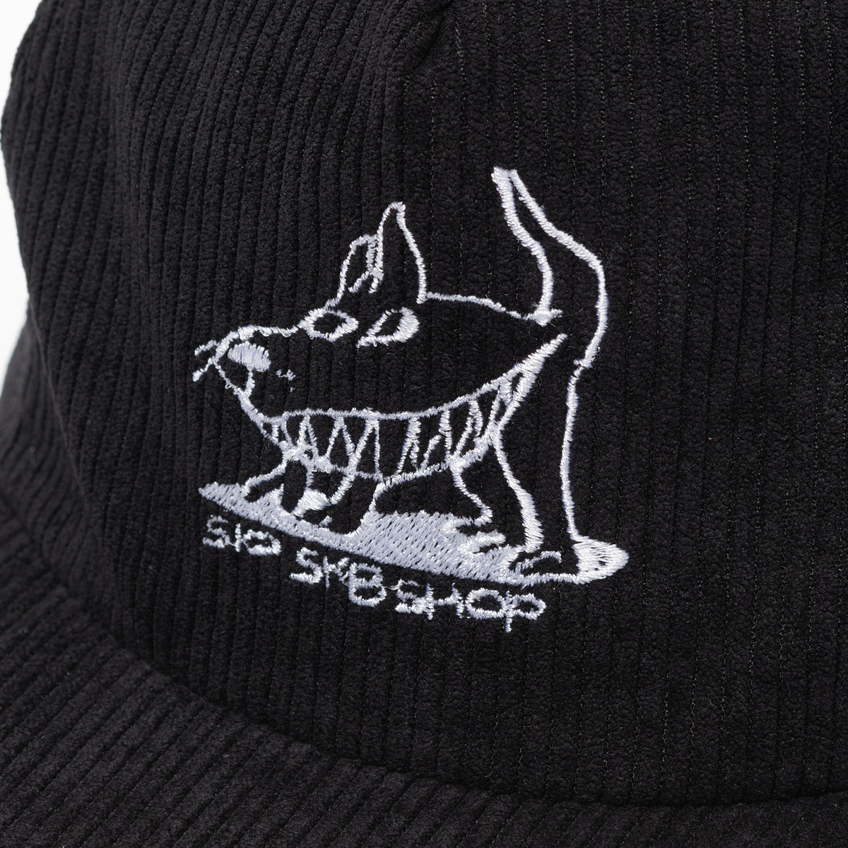 Sharkdog Cord Hat (Black/White)