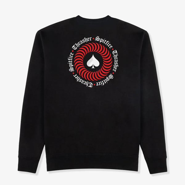 Thrasher X Spitfire The End Oath Crewneck (Black) - 510 Skateboarding