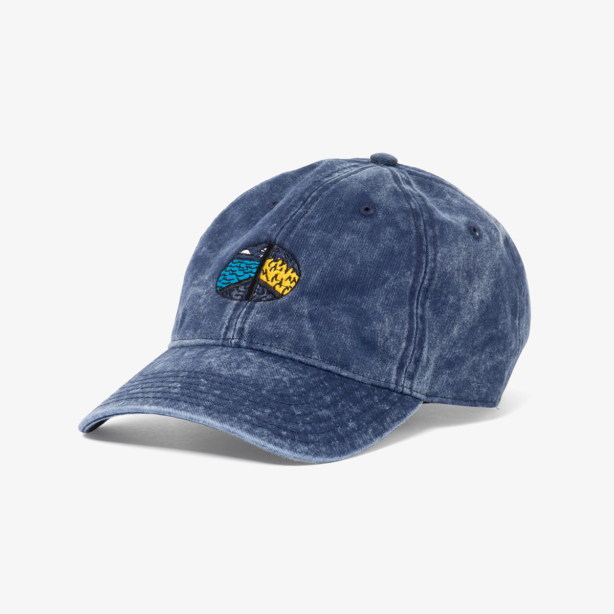 Peaceful Embroidered Hat (Blue)