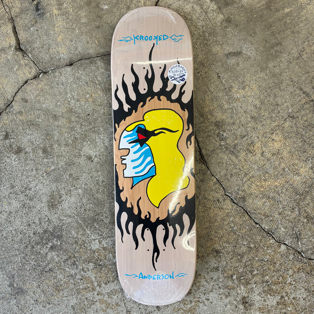 Krooked Manderson Pink Flame Deck 8.38