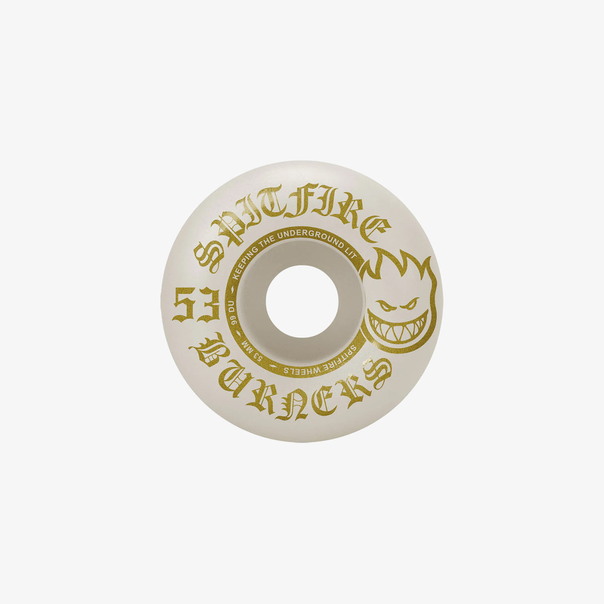 Spitfire Burner Wheel 53mm (Gold/white)