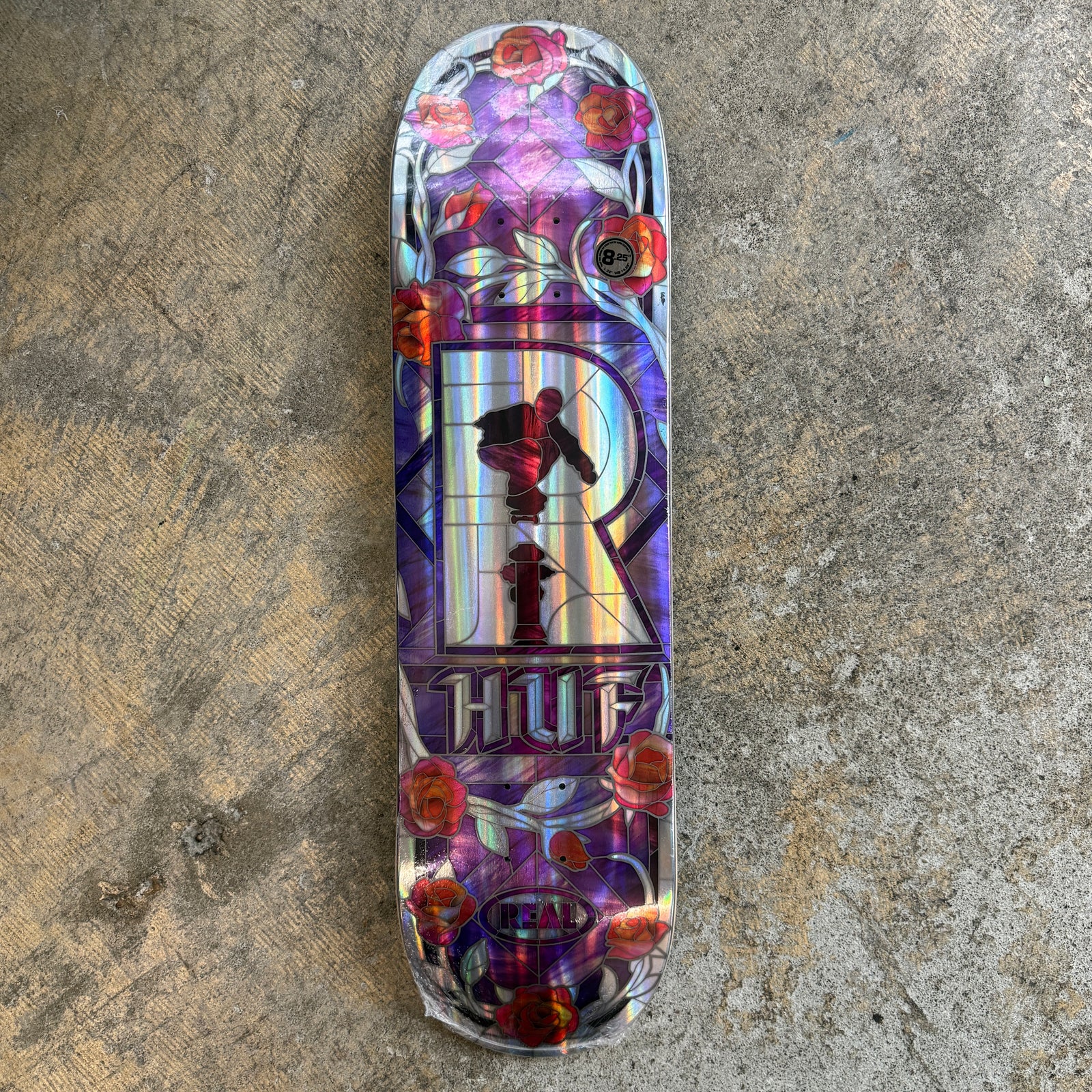 Real HUF Holo Rainbow Cathedral Deck 8.25