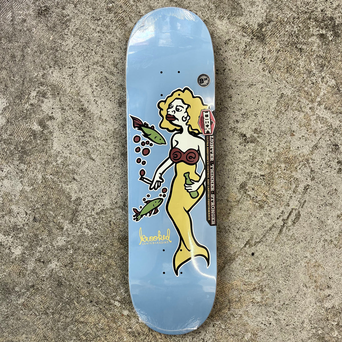 Krooked DBX Light Blue Mermaid Deck 8.38