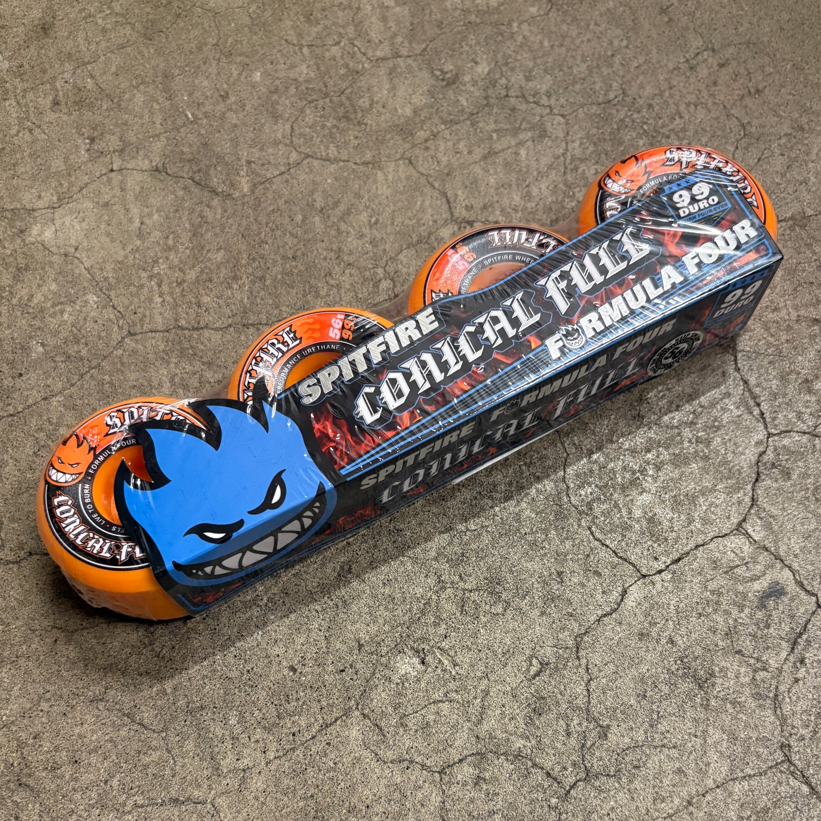 Spitfire Conical Full F499 Wheels (Orange) 56mm