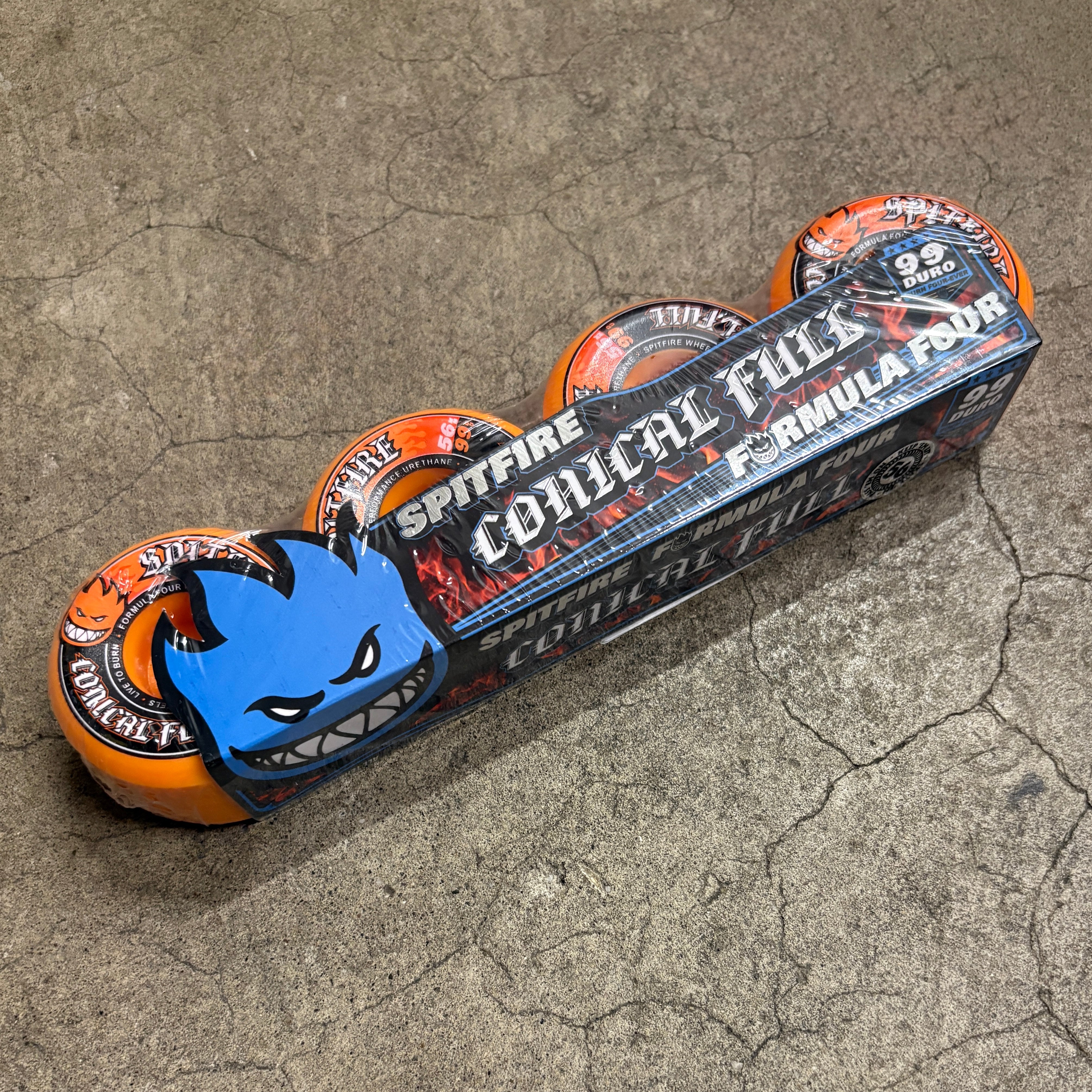 Spitfire Conical Full F499 Wheels (Orange) 56mm - 510 Skateboarding