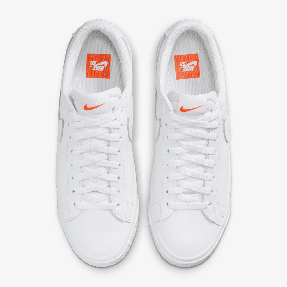 White Leather Blazer Low Skate Shoe by Nike SB