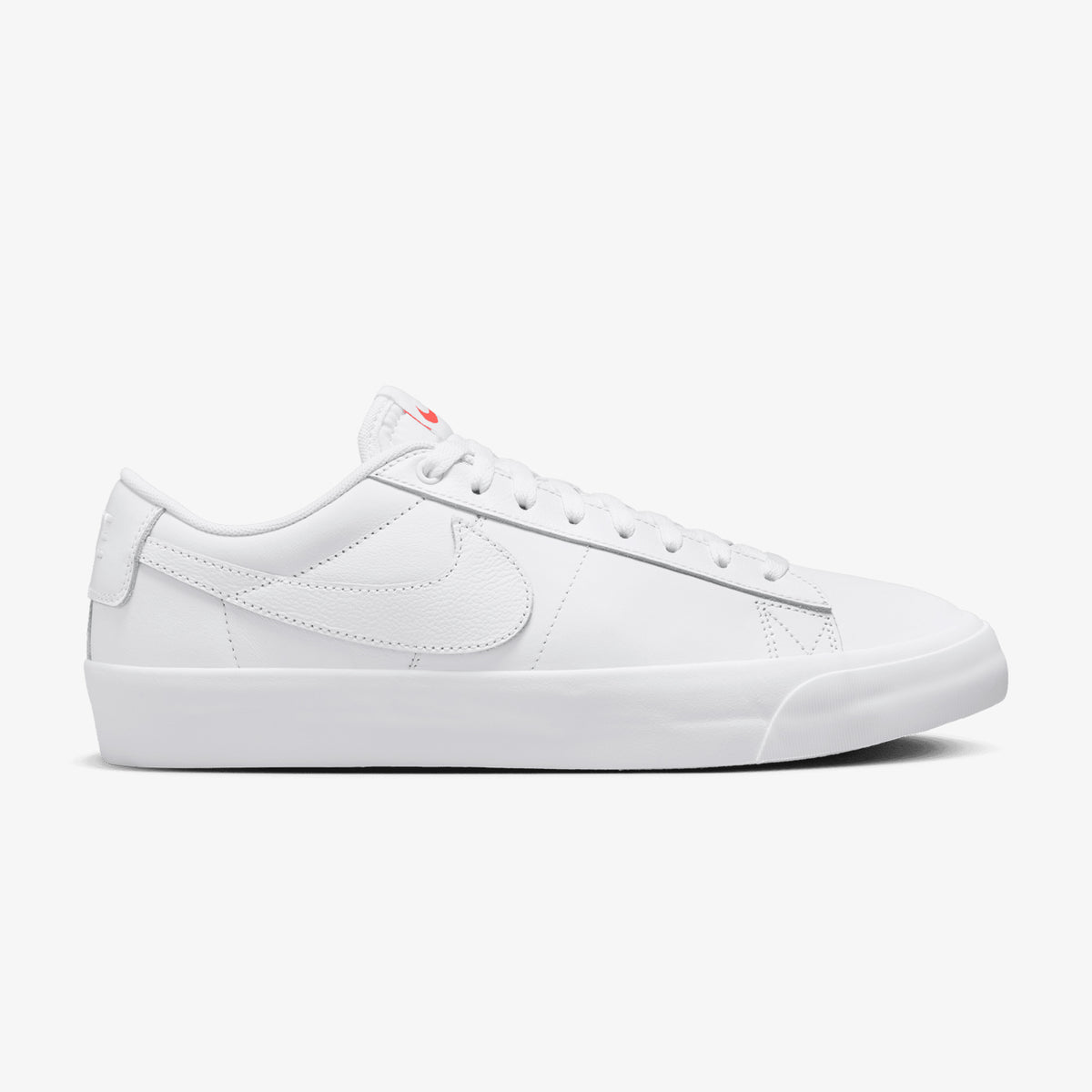 White Leather Blazer Low Skate Shoe by Nike SB