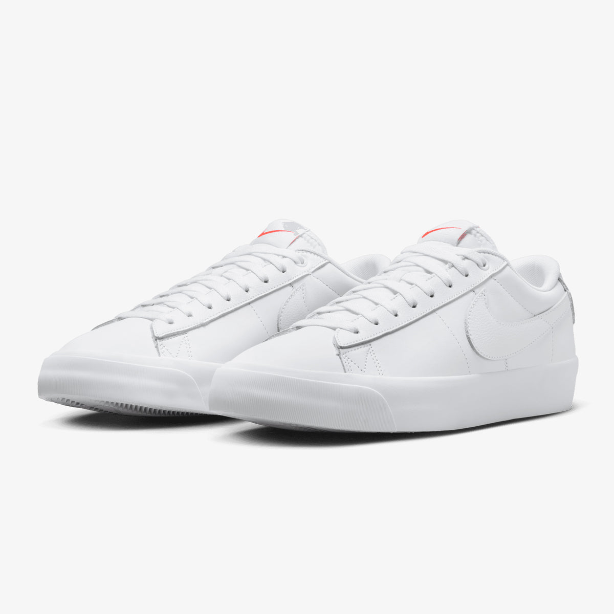 White Leather Blazer Low Skate Shoe by Nike SB