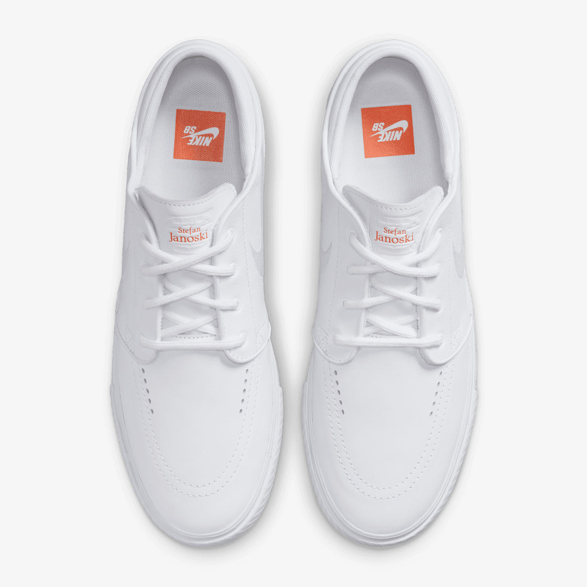 White Leather Janoski Skate Shoe by Nike SB