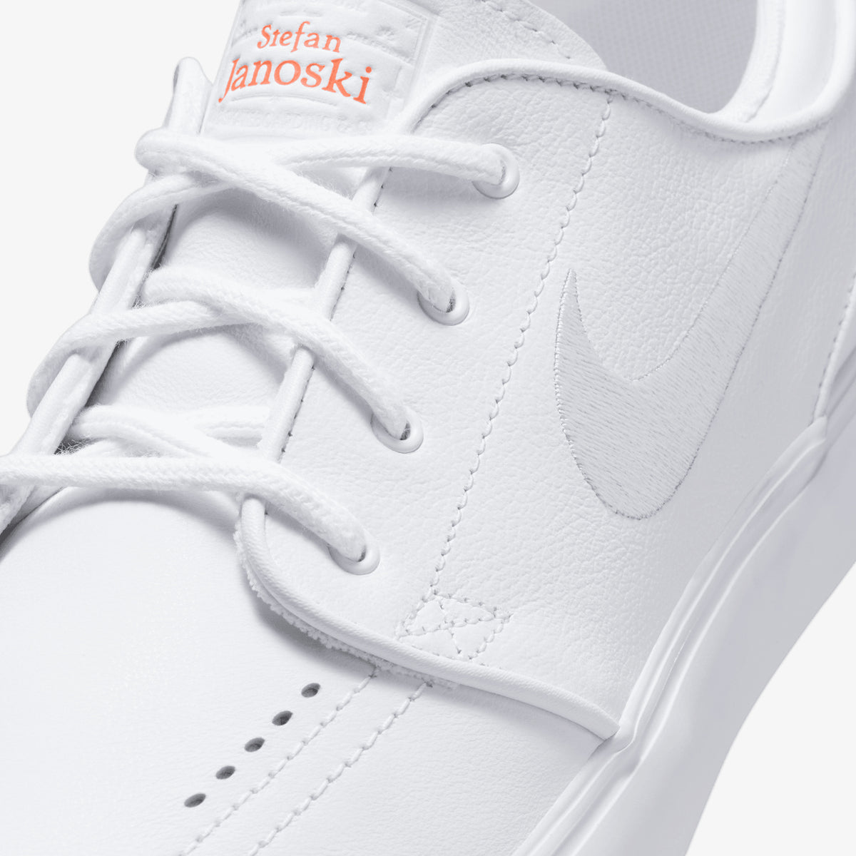 White Leather Janoski Skate Shoe by Nike SB