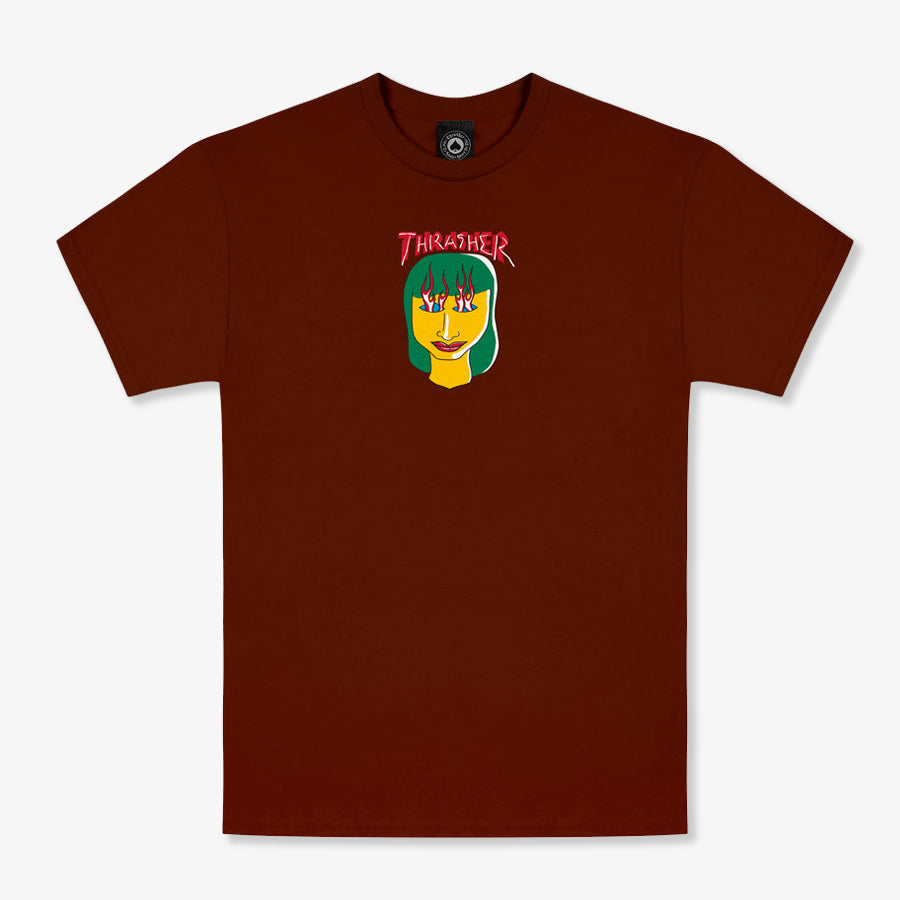 THRASHER-TALK-SHIT-TEE-MAROON.