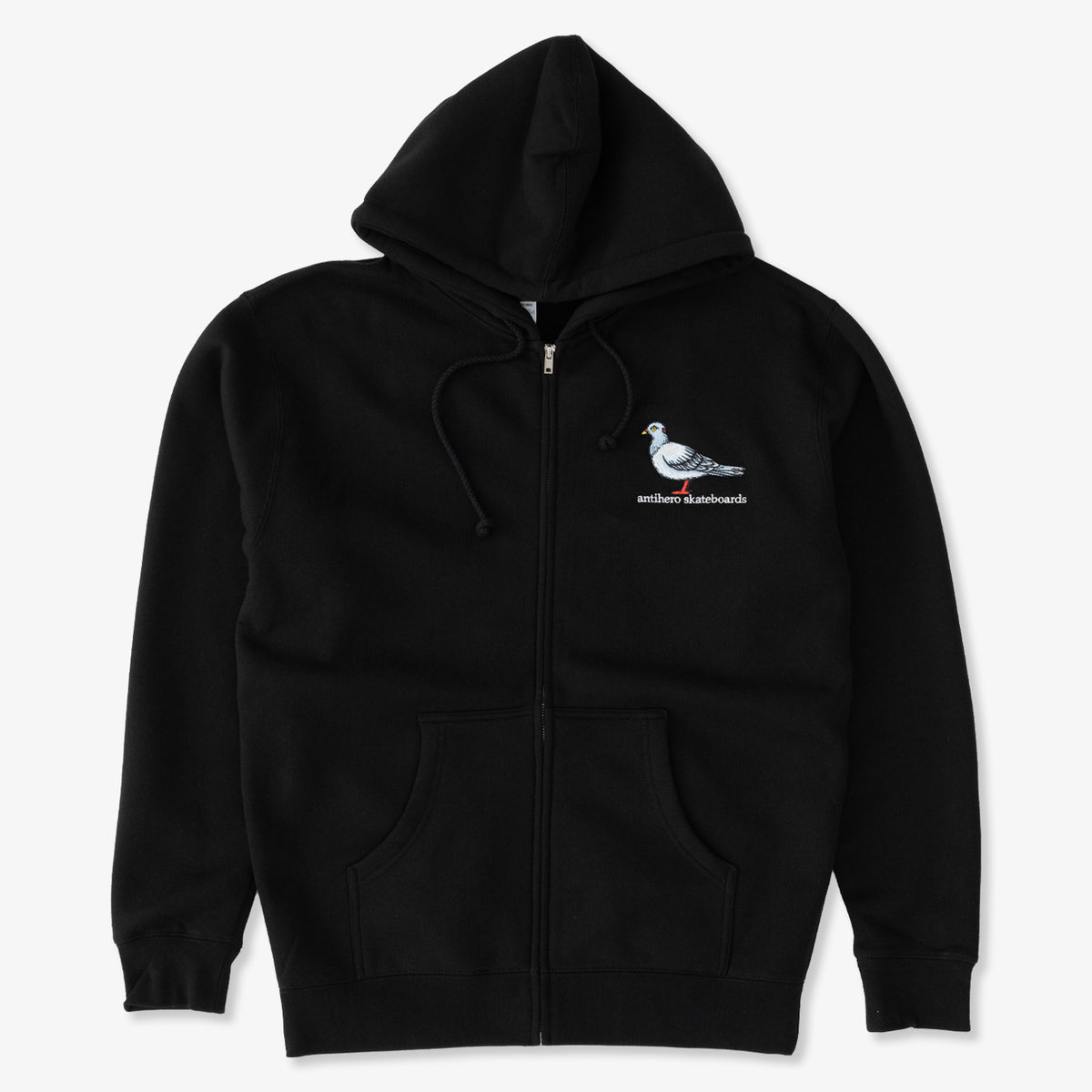 Lil Pigeon Zip Hoodie (Black)