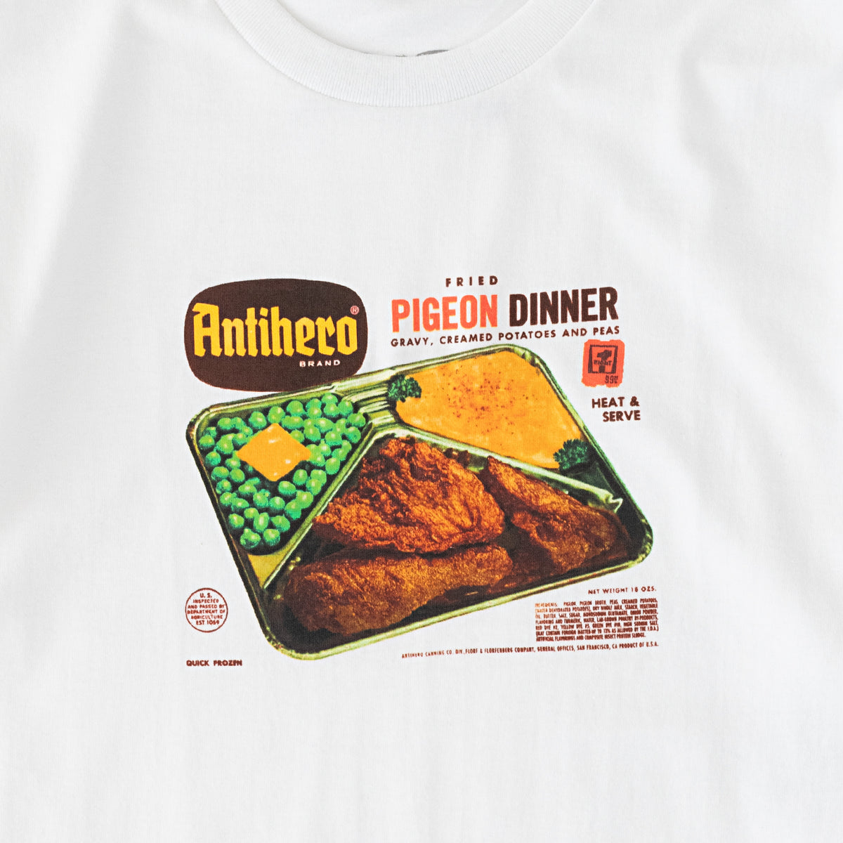 Pigeon Dinner Tee  (White)