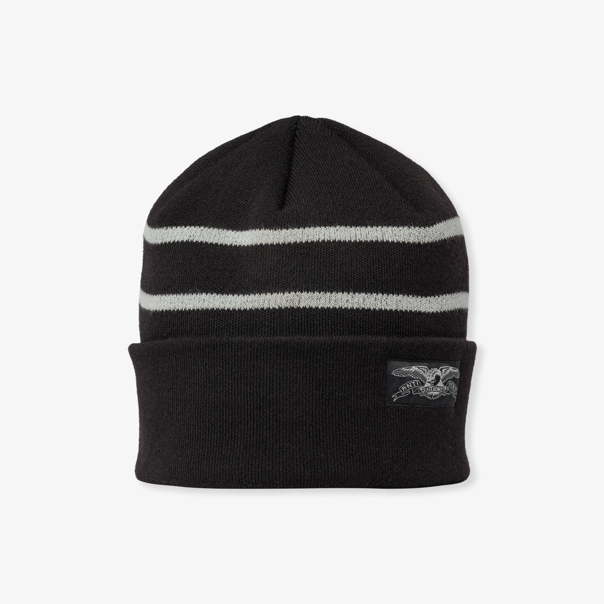 Stock Eagle Striped Beanie (Black)
