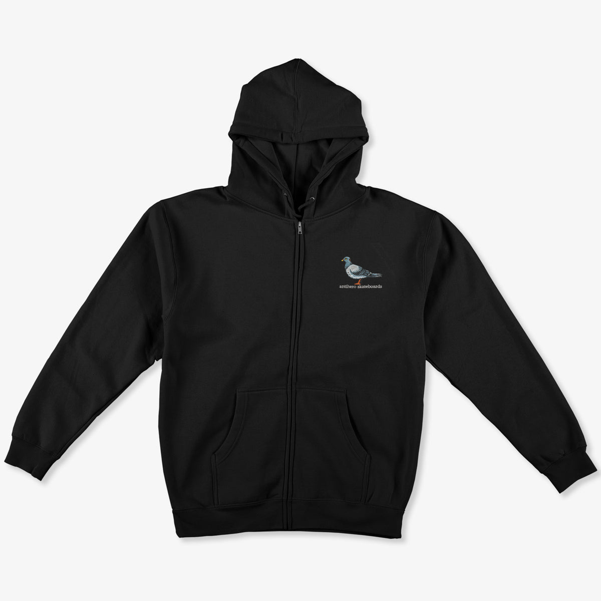 Lil Pigeon Zip Hoodie (Black)