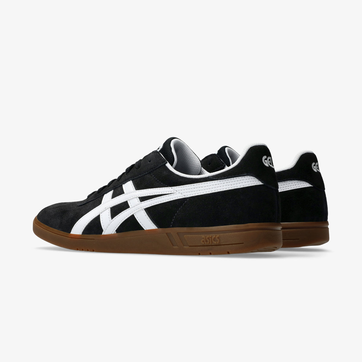 asics gel-vikka skateboard shoes black gum back view