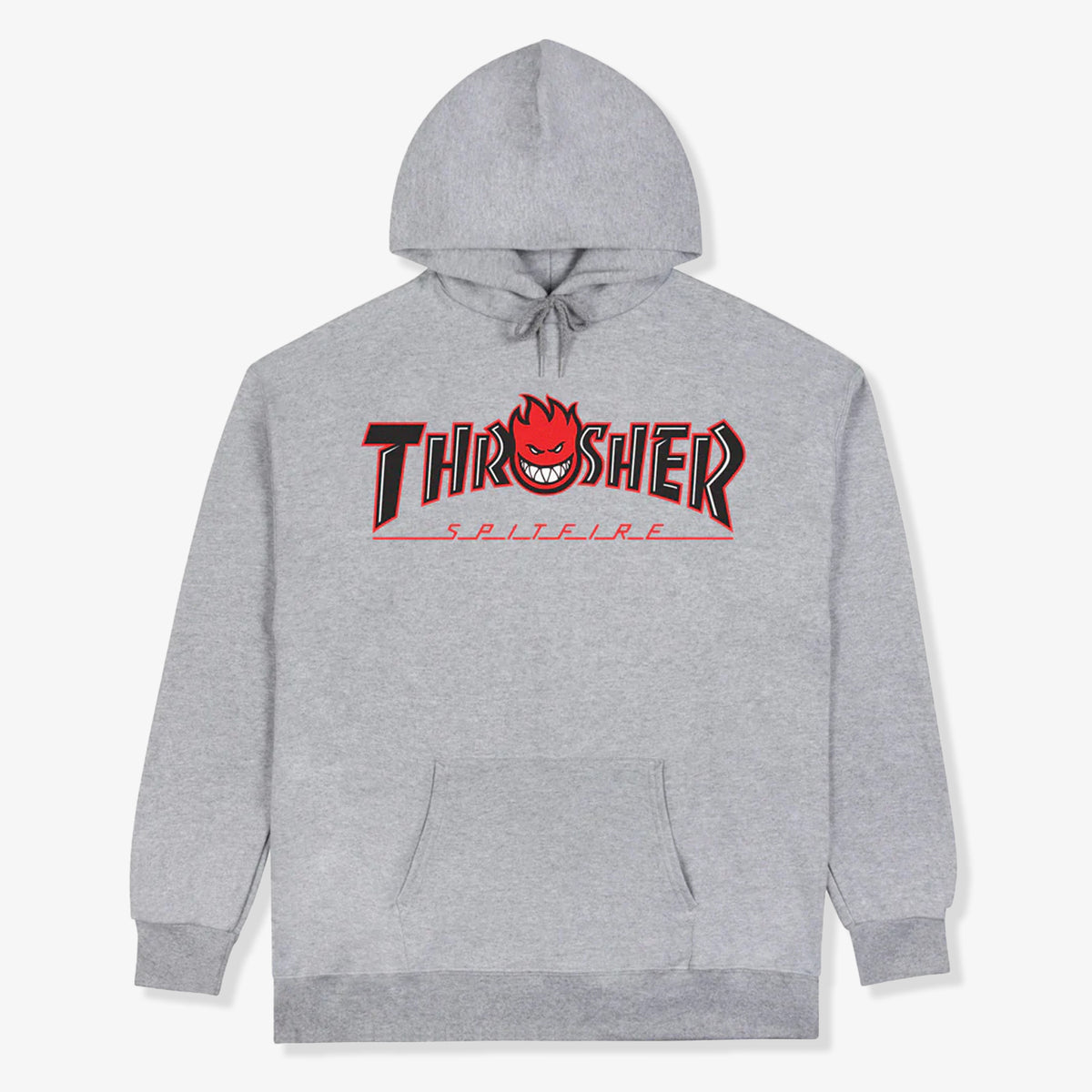 Thrasher X Spitfire Bighead Outline Hoodie (Ash Grey)