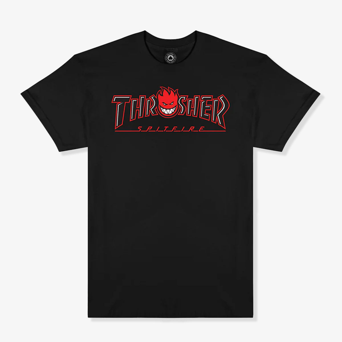Thrasher X Spitfire Bighead Outline Tee (Black)