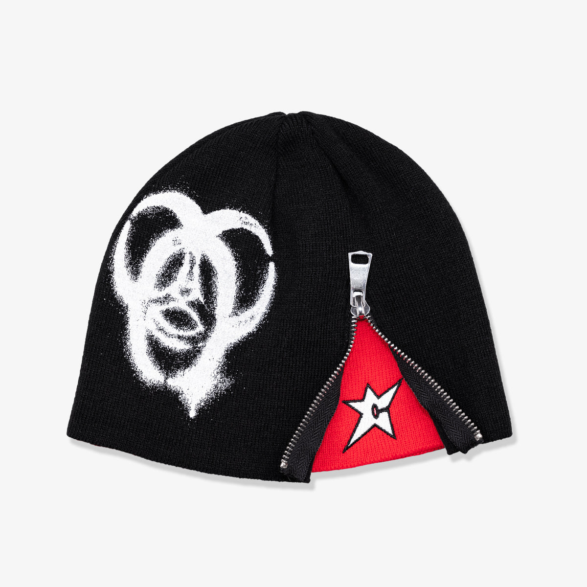 Carpet Biohazard Zip Beanie (Black)