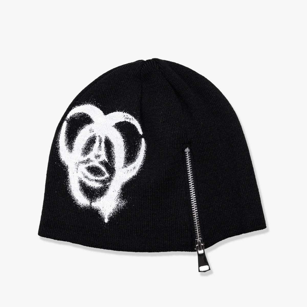 Carpet Biohazard Zip Beanie (Black)