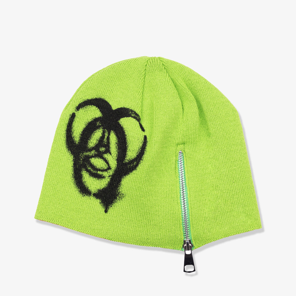 Carpet Biohazard Zip Beanie (Green)