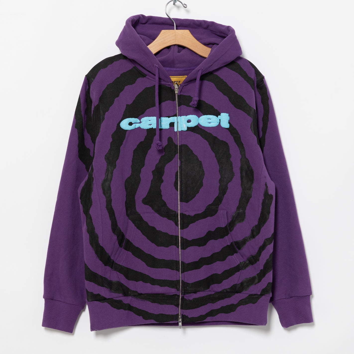 Purple Brand Dripping Spiral Logo Cotton Hooded Sweater