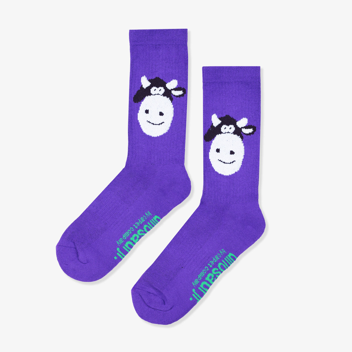Carpet Dino Jr Cow Sock (Purple)