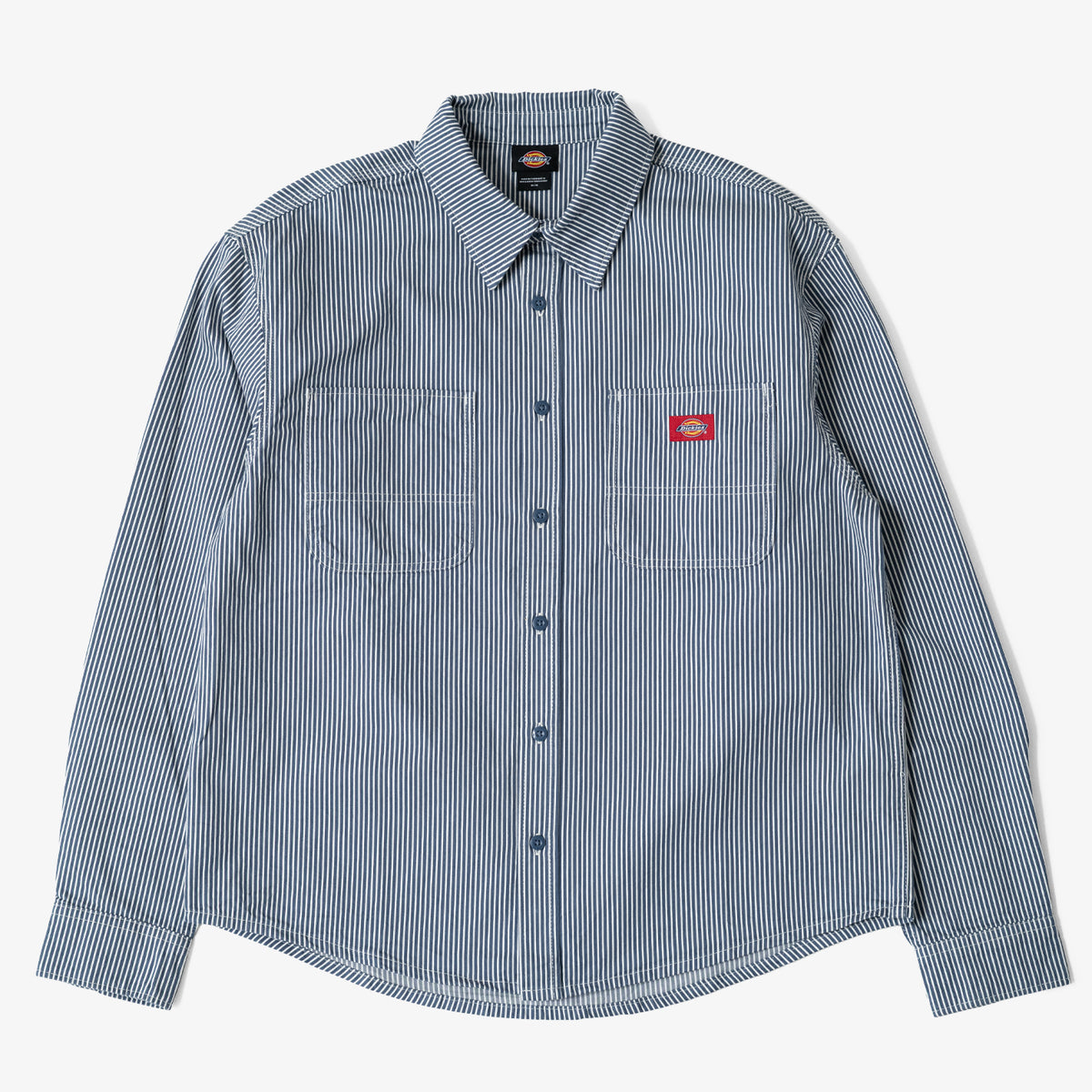 Long Sleeve Button Up (Hickory Blue Stripe)