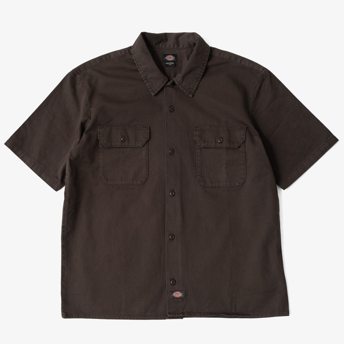 Short Sleeve Button Up (Brown)
