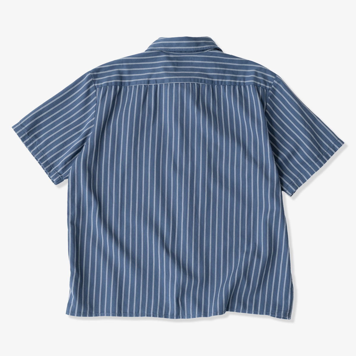 Dickies Worn In Striped Work Shirt (Indigo)