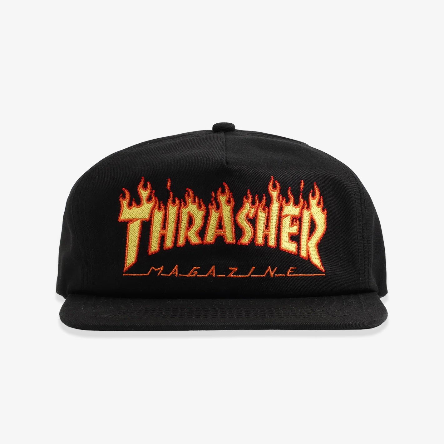  - Flame Embroidered Snapback (Black)