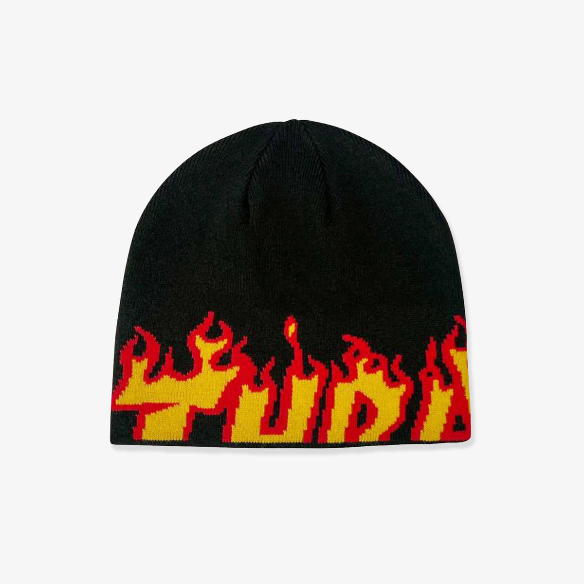 Flame Skully Beanie (Black)