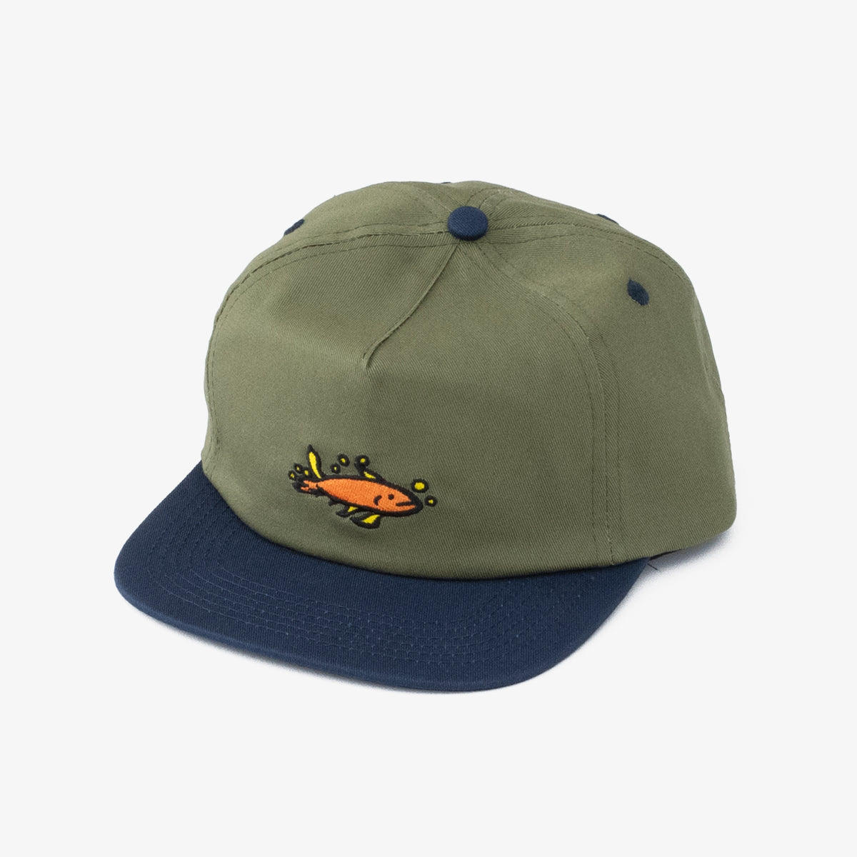 Mermaid Fish Snapback (Olive)