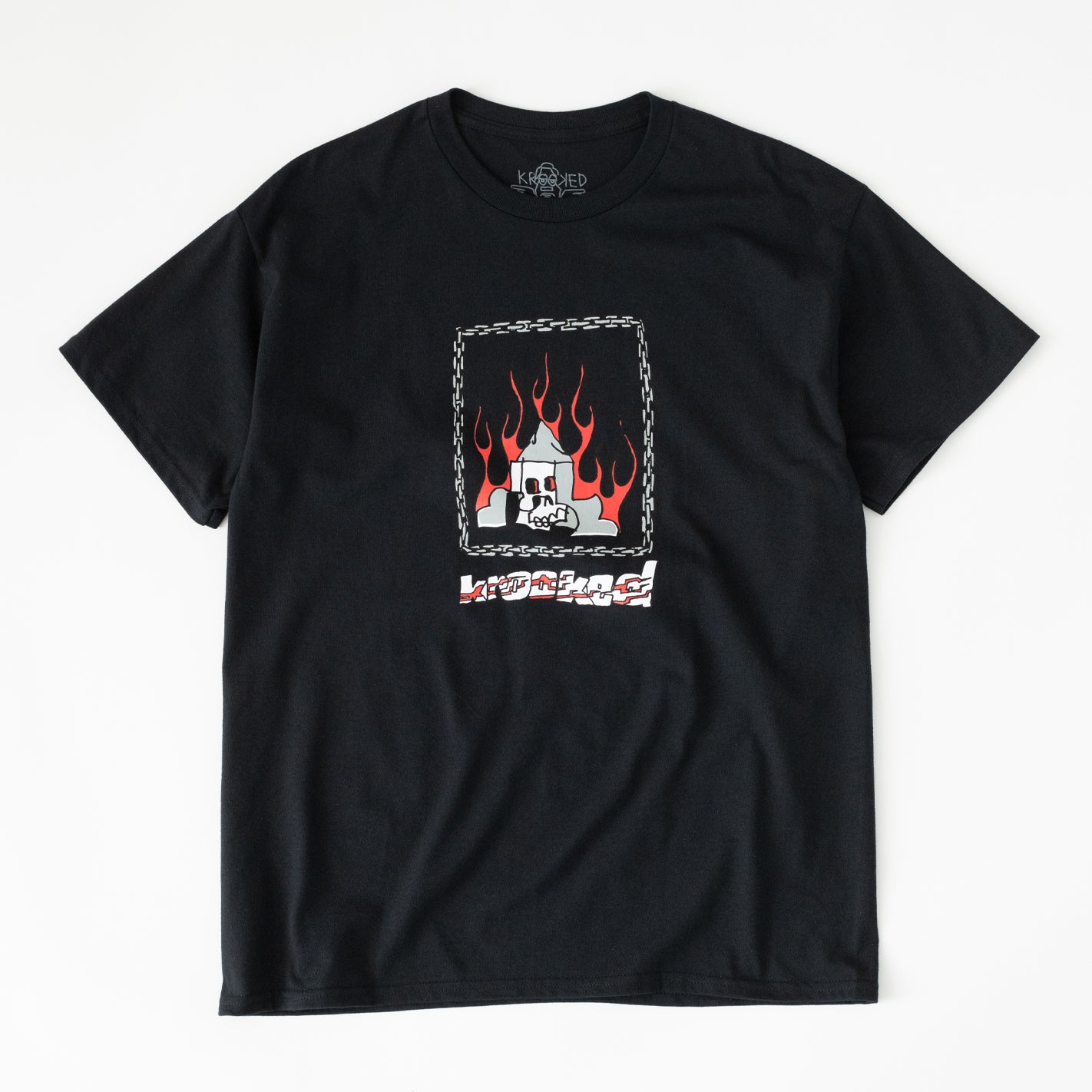 KROOKED Tシャツ クルキッド 半袖 KROOKED SKATEBOARDS STRAI