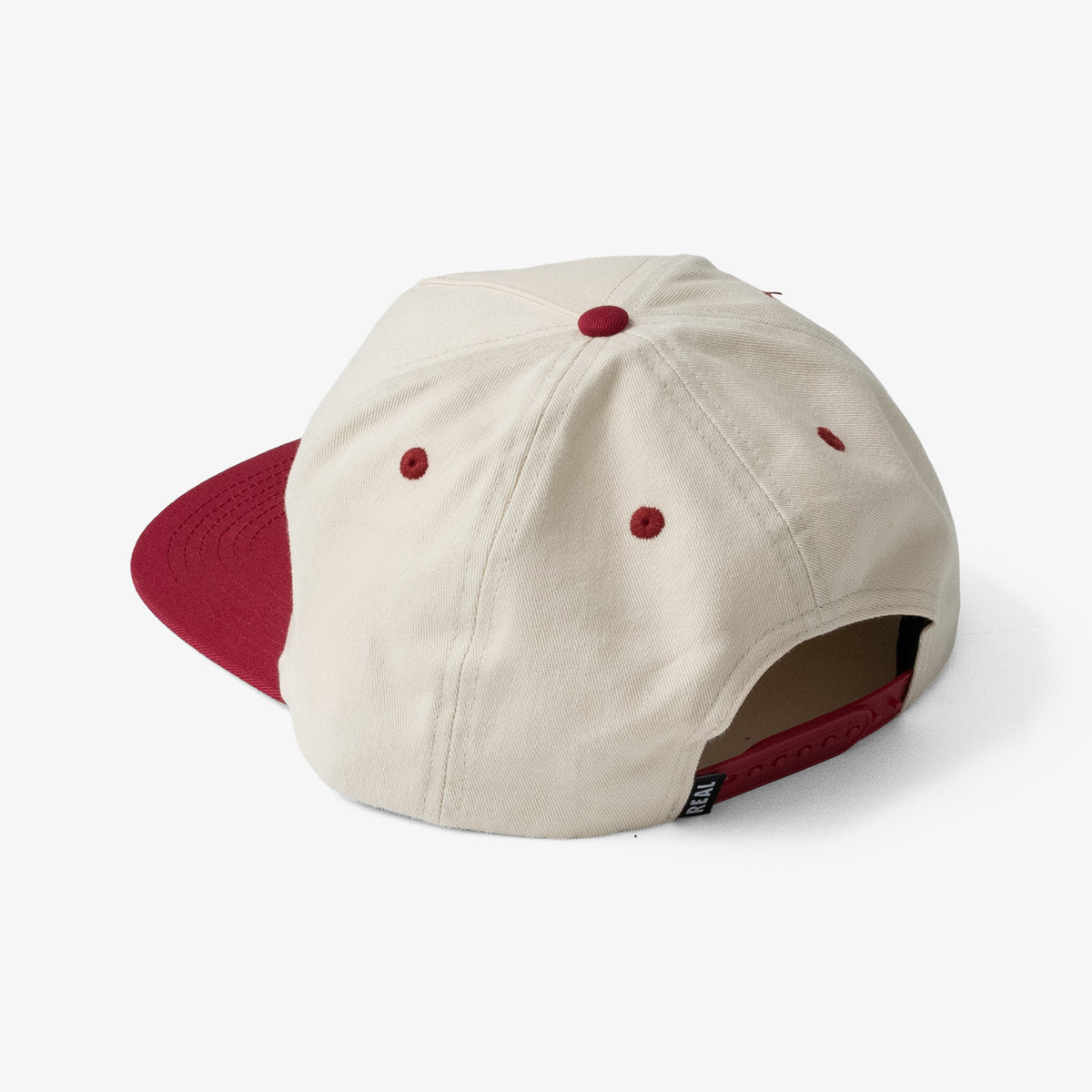 Real Pier 7 Snapback (Cream/Red)