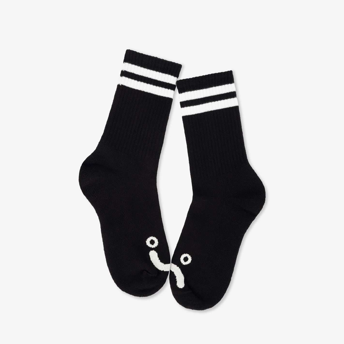  - Rib Socks Happy Sad (Black)