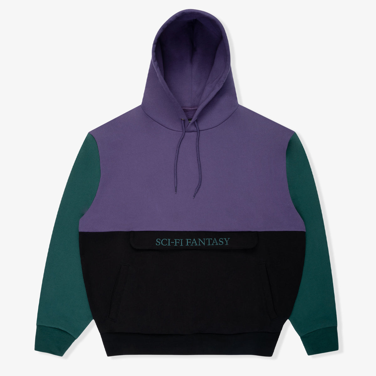 Color Blocked Hoodie (Purple/Black)