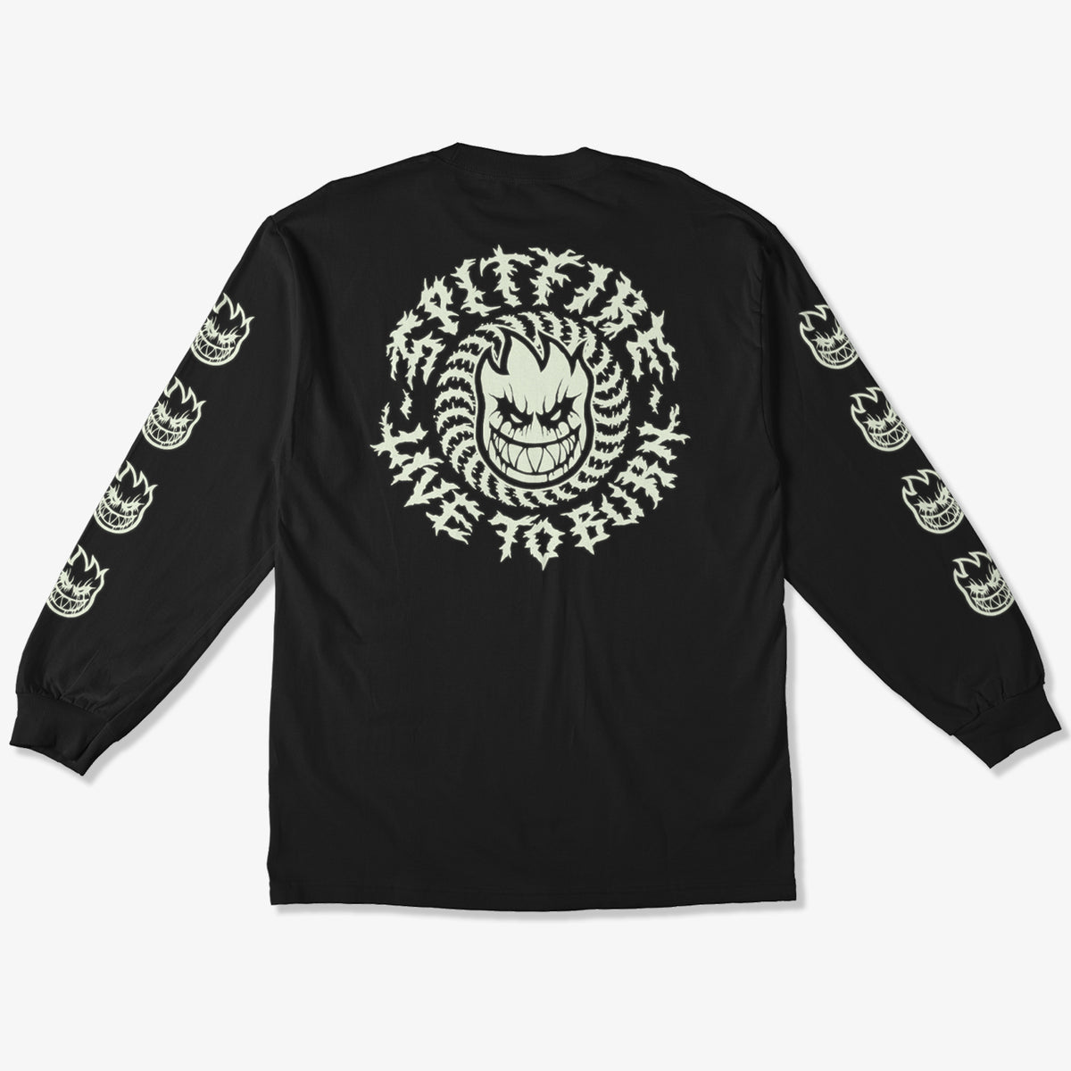 Spitfire LS Deathmask Glow In Dark Tee (Black)