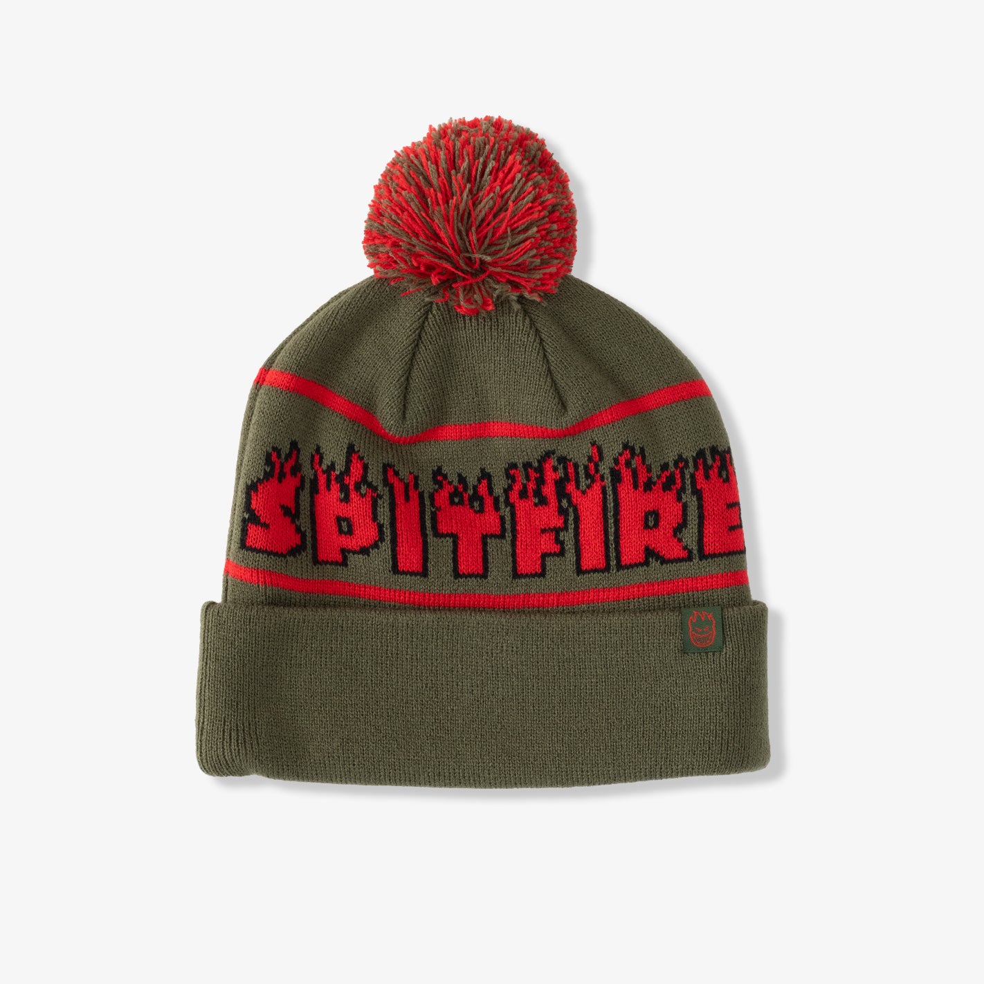  - Demonseed Pom Beanie (Olive)
