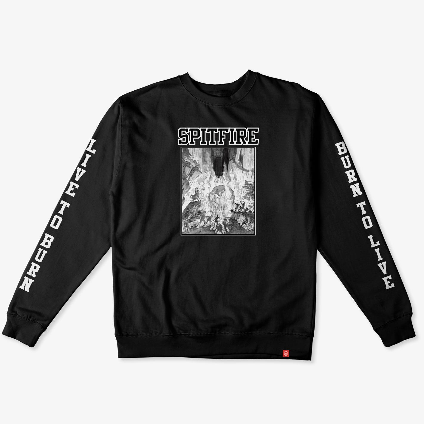  - Inferno Crewneck (Black/White)