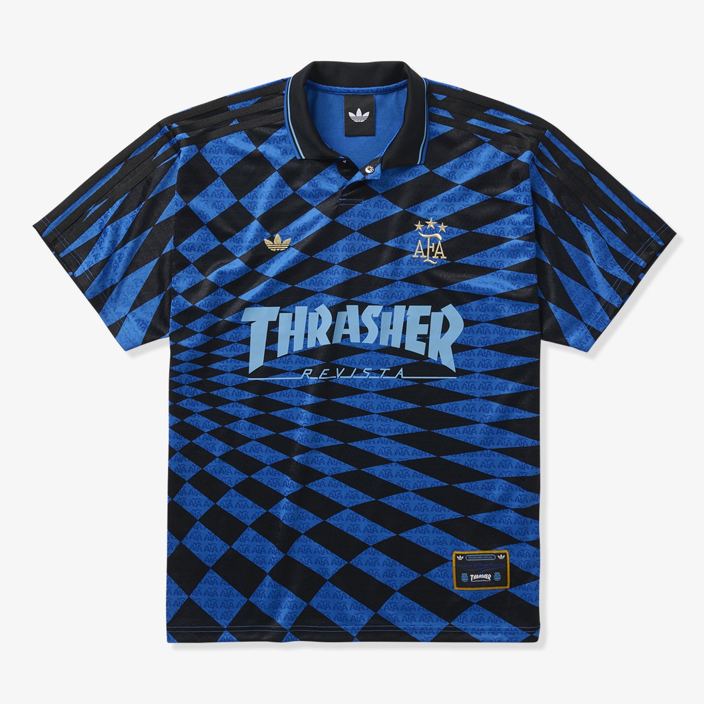  x THRASHER コラボ サッカーシャツ　S Adidas Argentina X Thrasher Jersey - 510 Skateboarding