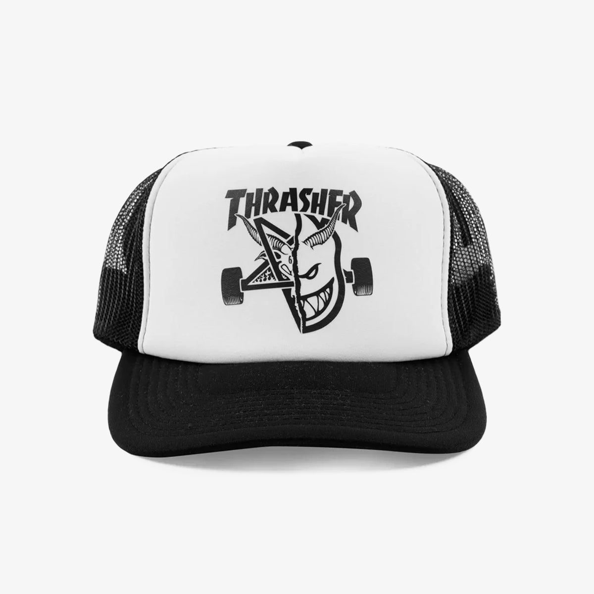 Thrasher X Spitfire Thrash and Burn Trucker (White/Black)