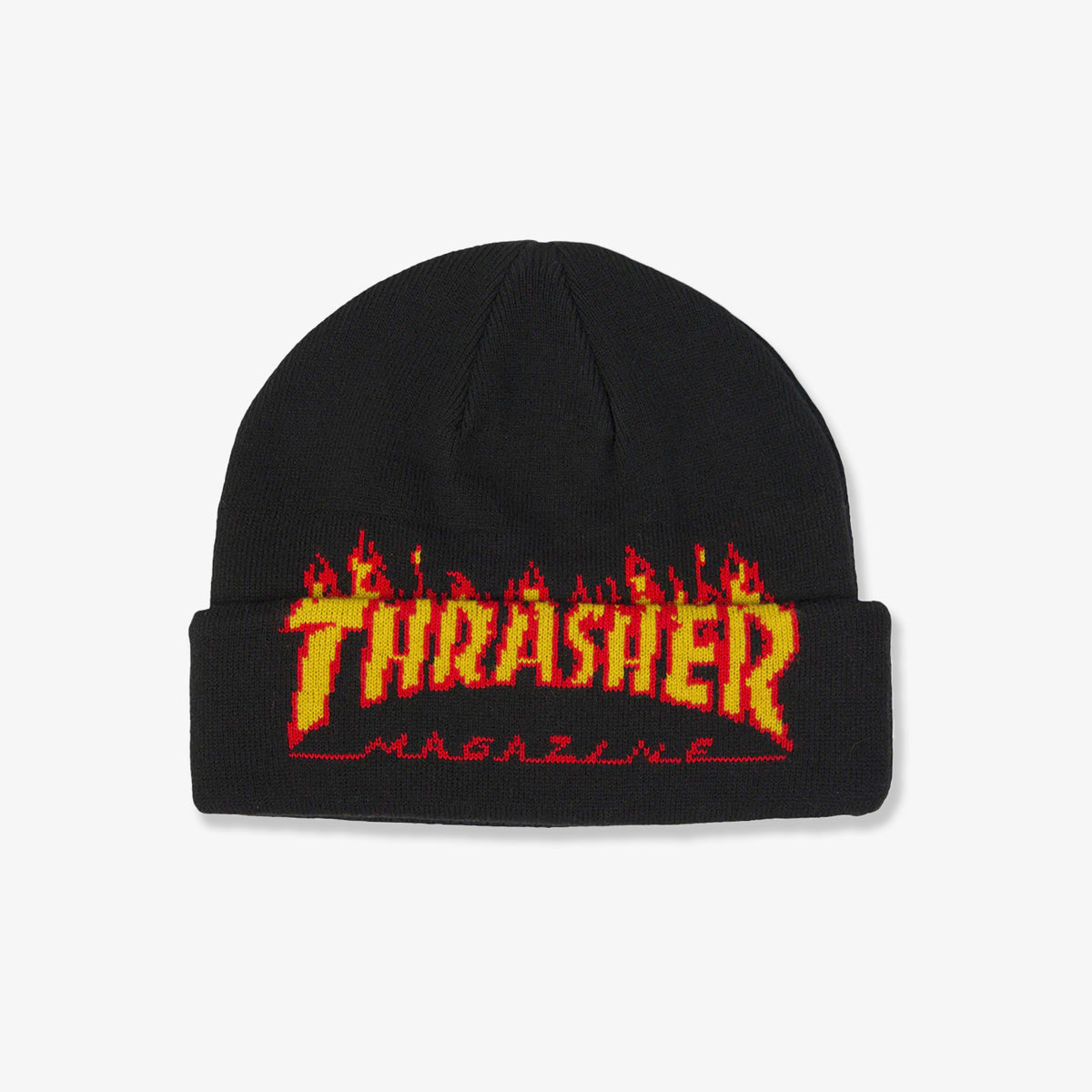 Flame Fold Beanie (Black)