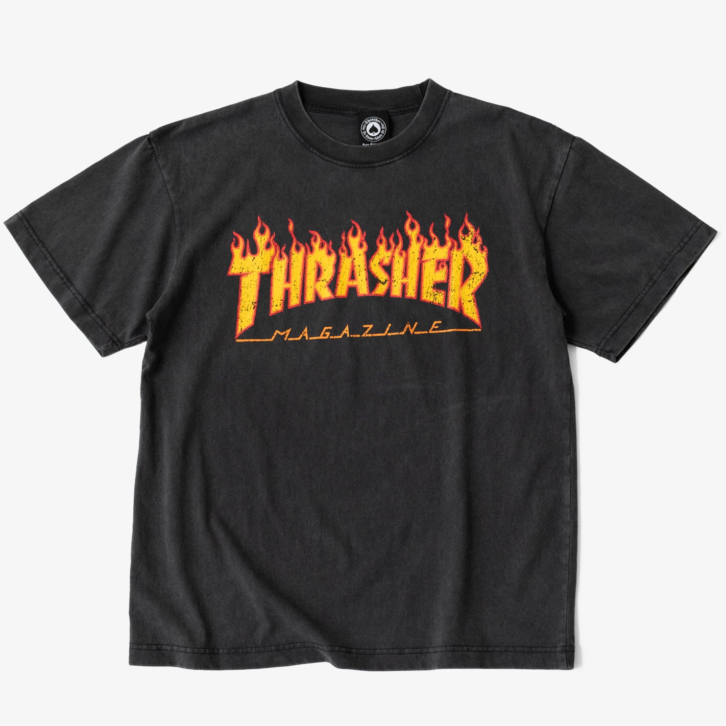 Thrasher Vintage Flame Logo Tee (Black) - 510 Skateboarding