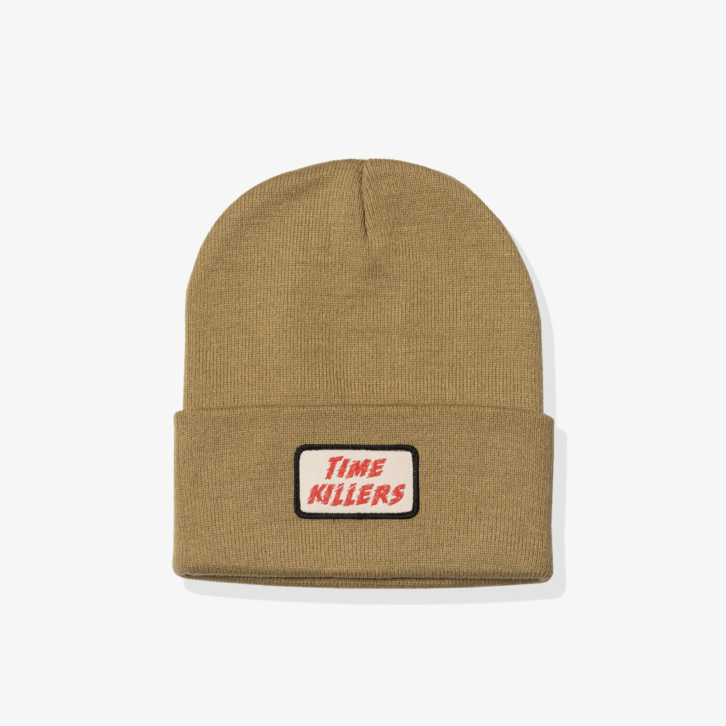 TIME KILLERS PATCH BEANIE (TAN)